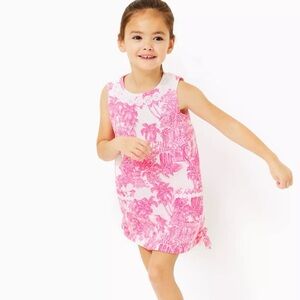 LILLY PULITZER Classic Shift Dress In Resort White Pb Anniversary Toile - 4T